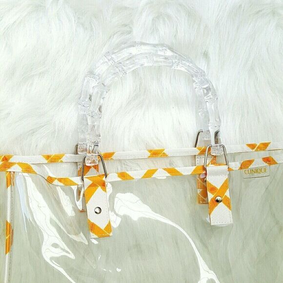 Clinique transparent tote bag glass handle - Picture 3 of 5